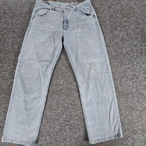 Wrangler Premium Quality Men's Light Wash Denim Jeans Comfort 34x34 Casual
